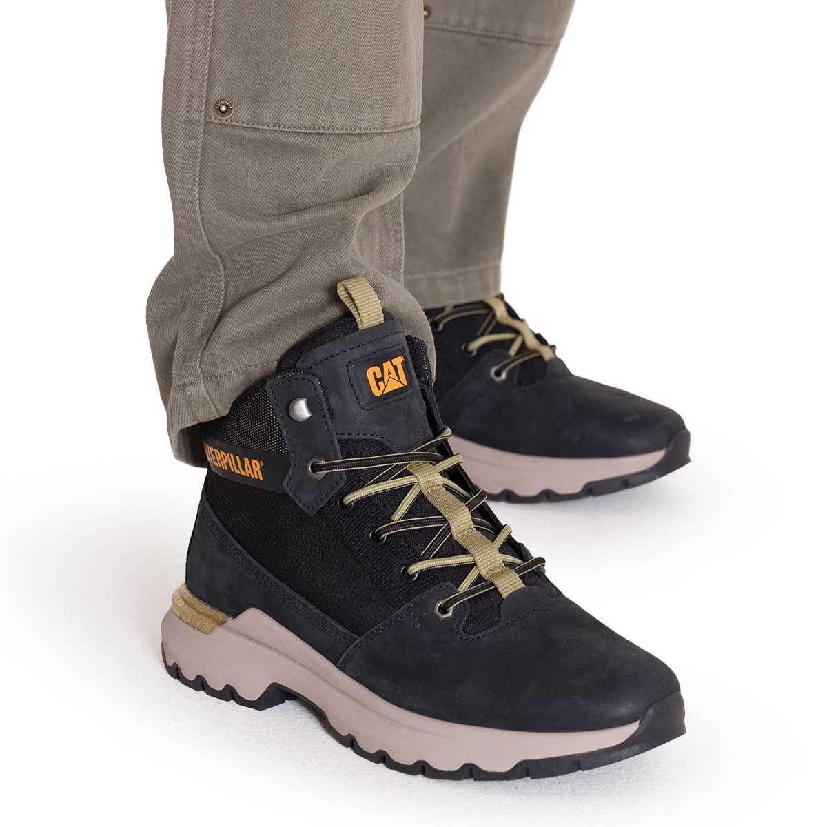 Zapatilla Con Caña Colorado Sneaker Hombre Negra Cat-2