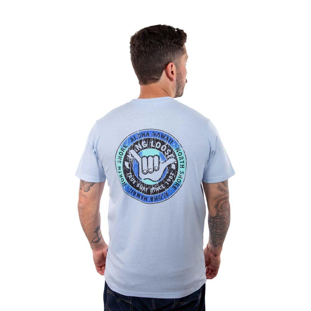 Polera Manga Corta Hombre Wax Celeste Hang Loose-2