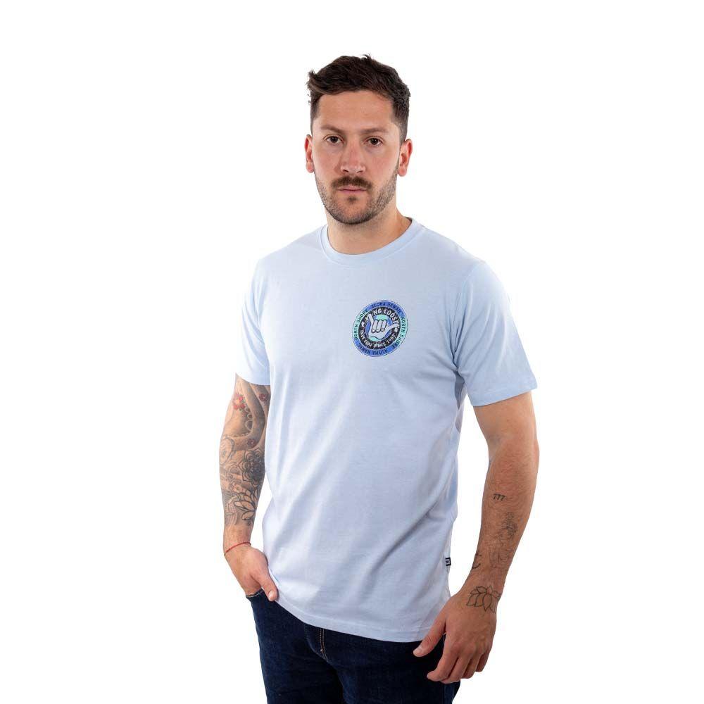 Polera Manga Corta Hombre Wax Celeste Hang Loose-4