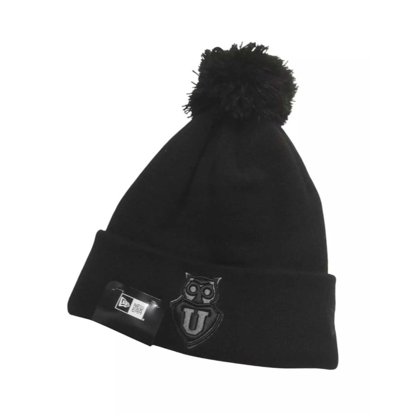 Beanie New Era Universidad De Chile Pompón Negro-1