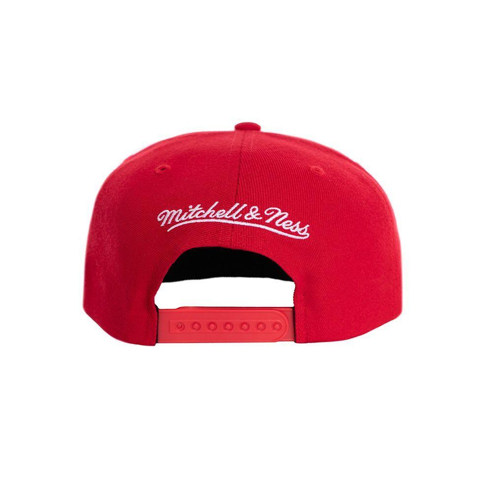 Gorro Chicago Bulls Visera Plana Verde Windy Rojo Mitchell and Ness-1