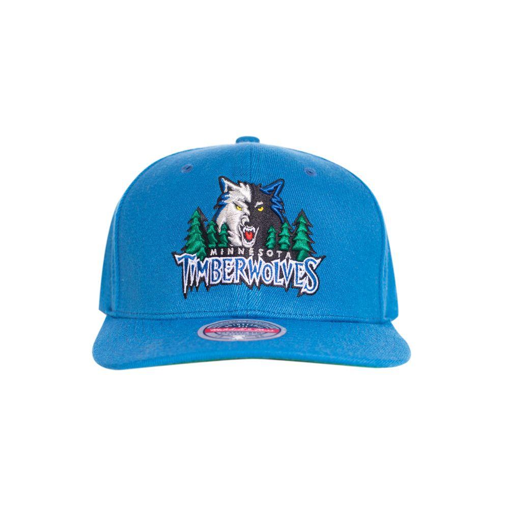 Gorro Snapback Minnesota Timberwolves Visera Curva Calipso Mitchell and Ness-0