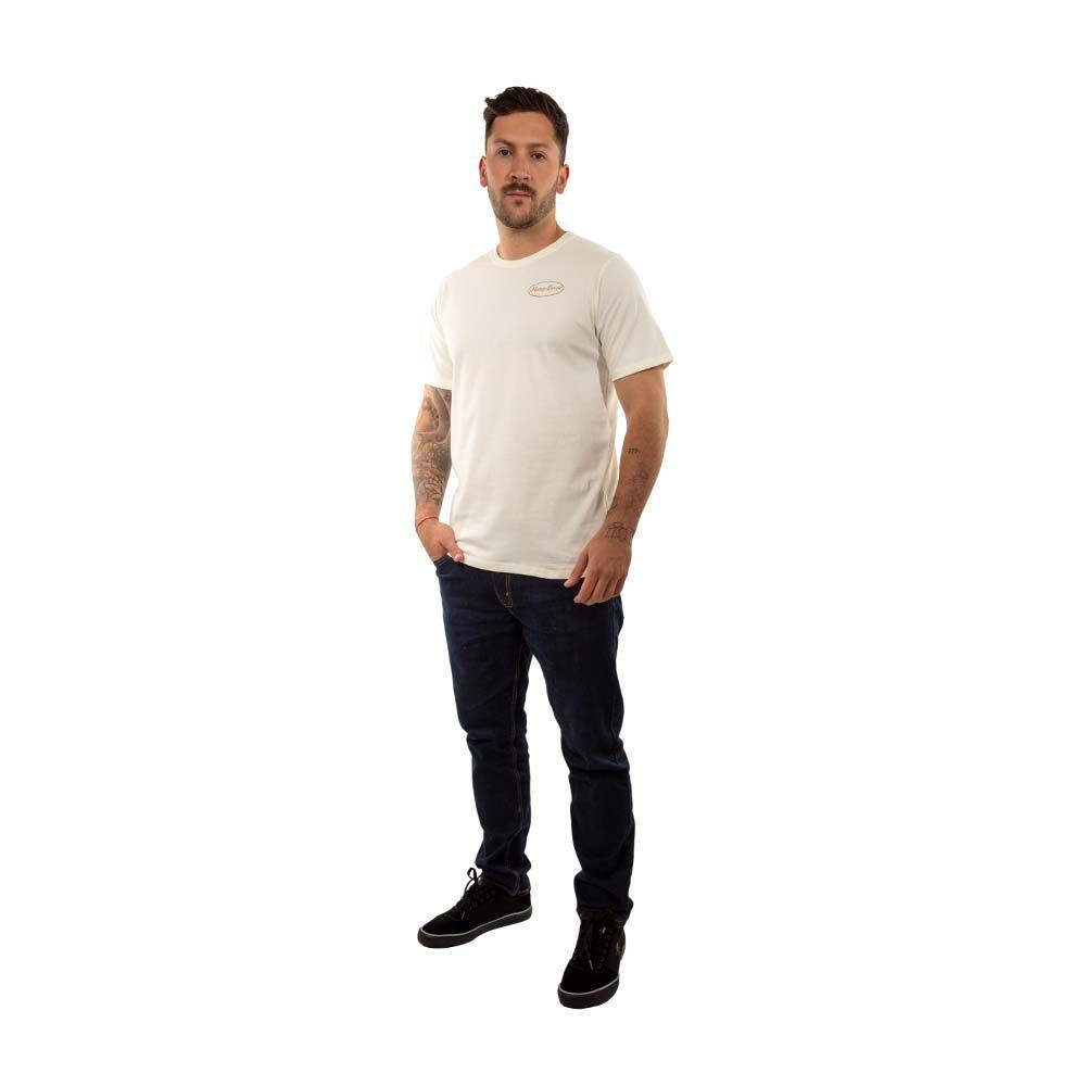 Polera Manga Corta Hombre Cali Blanco Hueso Hang Loose-5