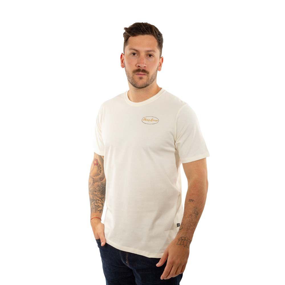 Polera Manga Corta Hombre Cali Blanco Hueso Hang Loose-4
