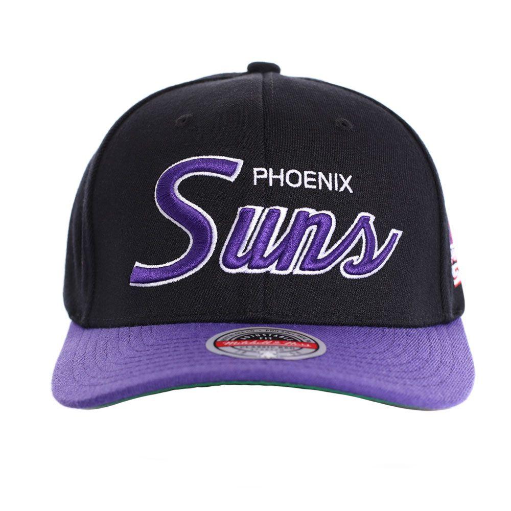 Gorro Snapback Phoenix Suns Negro Morado Mitchell and Ness-0