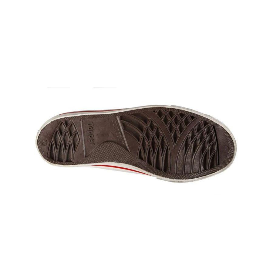 Zapatilla Lona Unisex Negro Blanco Derby Topper-1