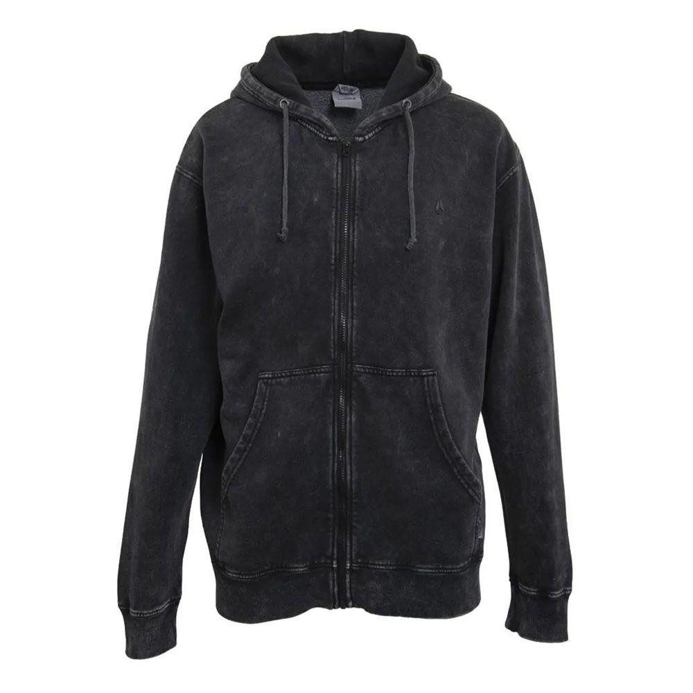 Polerón Hombre Nixon Zipper Black Logo Back Rainbow-0