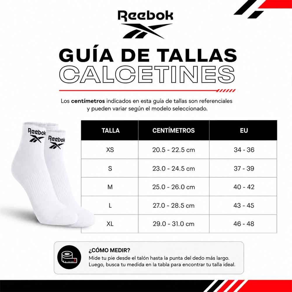 Calcetines Tripack Reebok Training TE Mid Crew Sock Unisex Negros-3