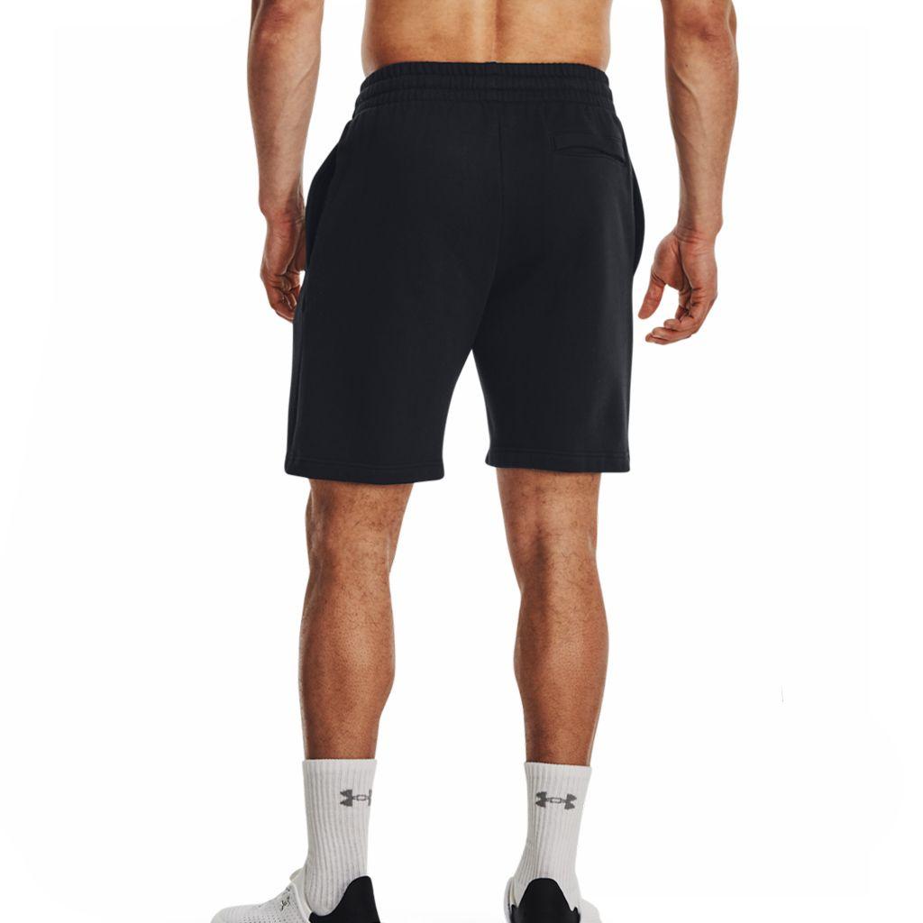 Short Rival Fleece Hombre Negro Under Armour-3
