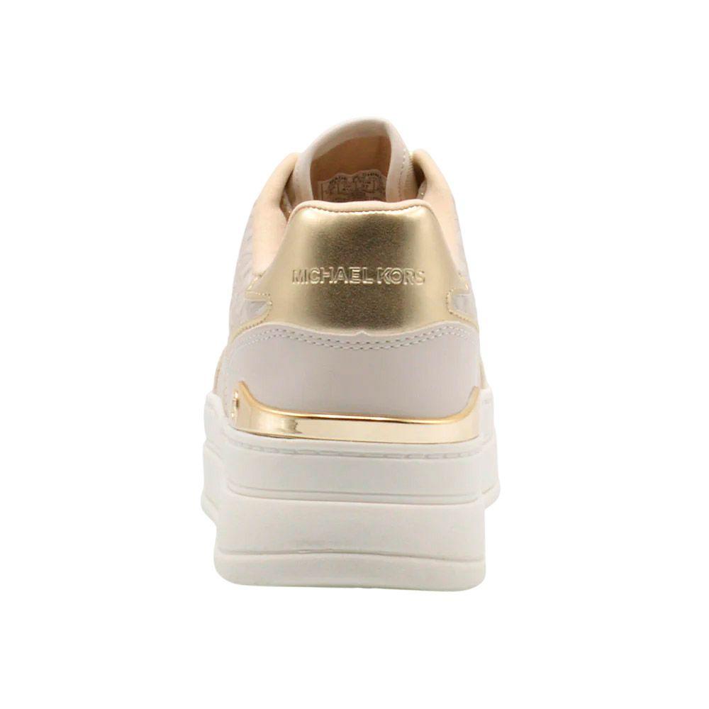 Zapatilla Mujer Michael Kors Hayes Beige Gold Originales-3