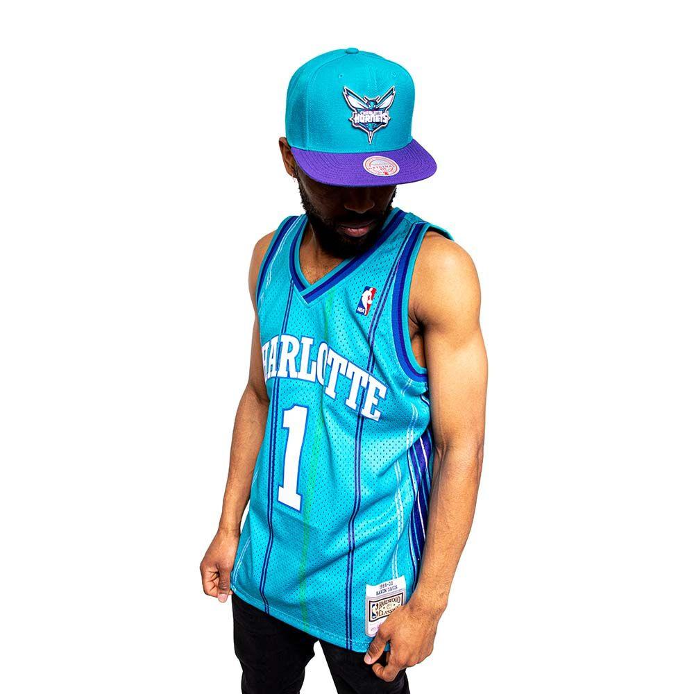Polera Authentics Nba Hornets 99 Baron D Mitchell And Ness-0