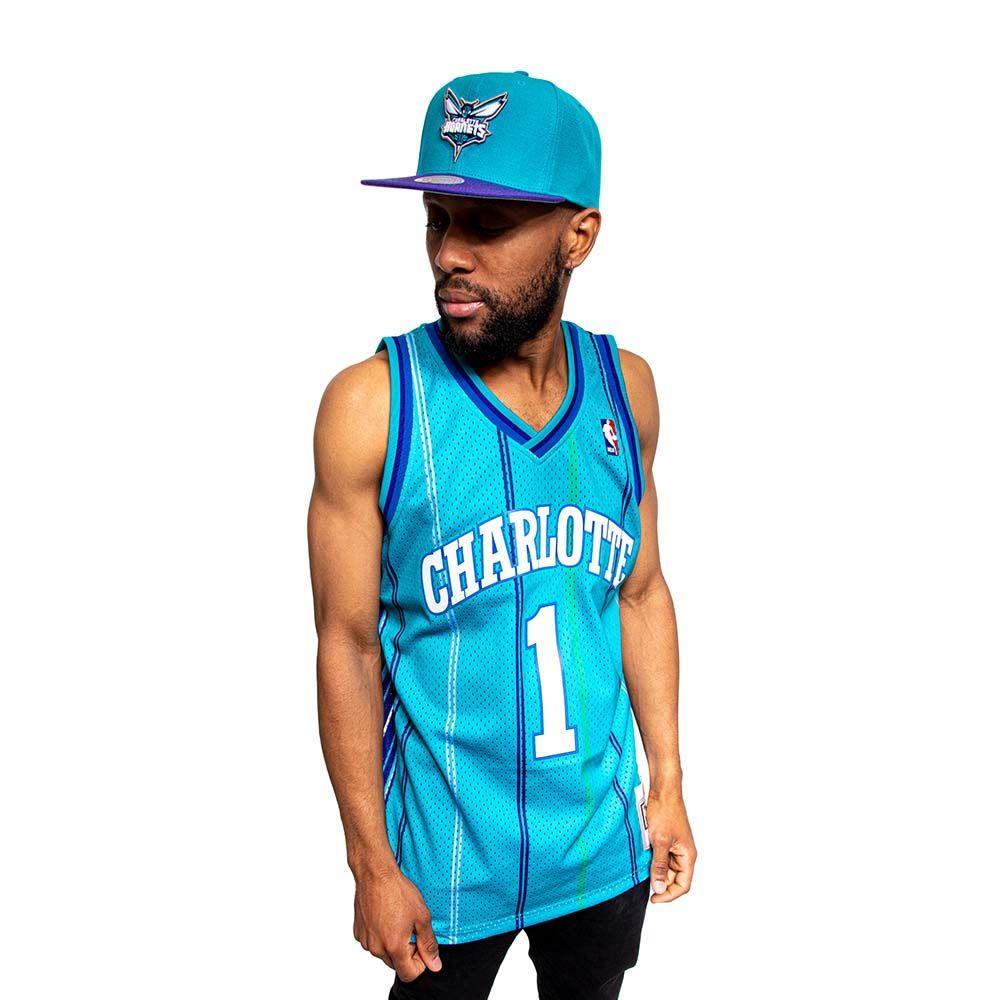 Polera Authentics Nba Hornets 99 Baron D Mitchell And Ness-3