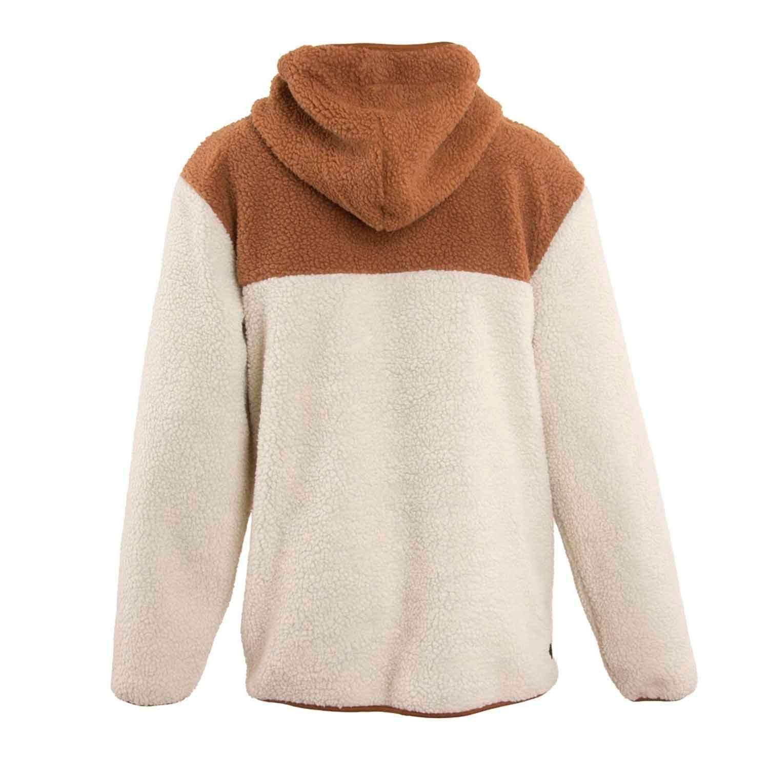 Polerón Hombre Sherpa Nixon Full Zipper Beige Brown Urbano-1