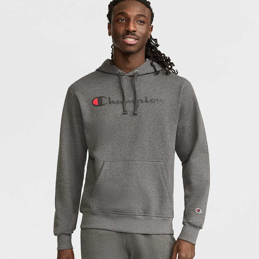 Poleron Hombre Champion Powerblend Graphic Gris Oscuro-0