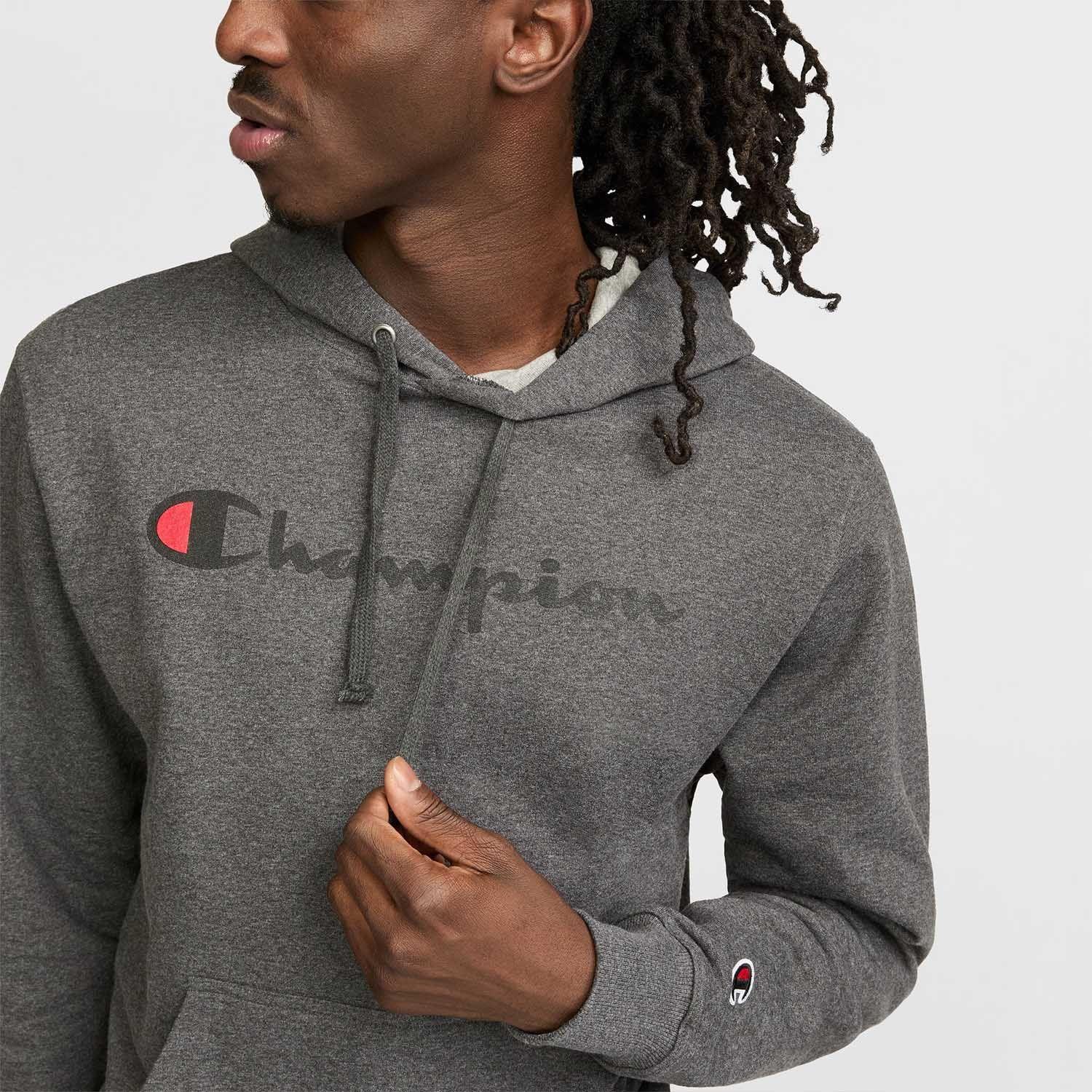 Poleron Hombre Champion Powerblend Graphic Gris Oscuro-2
