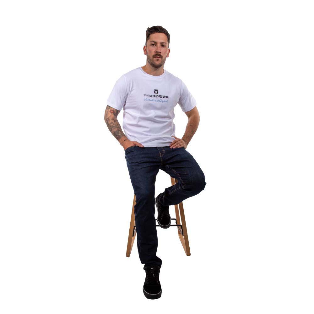 Polera Manga Corta Hombre Fin Blanco Hang Loose-4