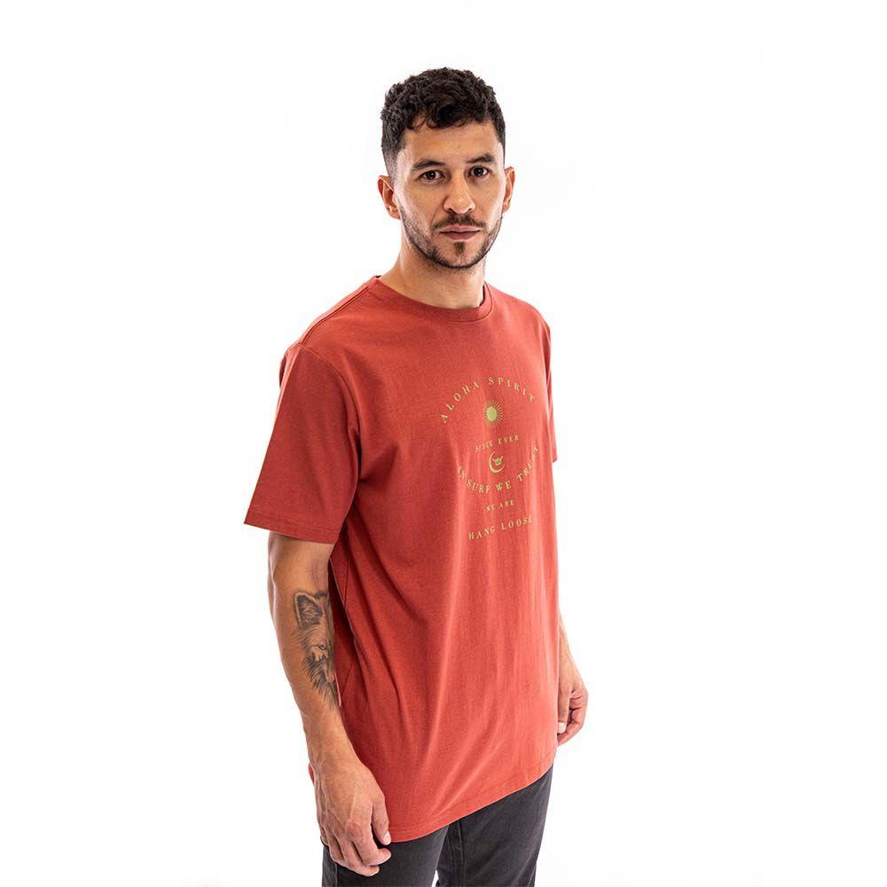 Polera Hombre Rojo Aloha Spirit Hang Loose-2