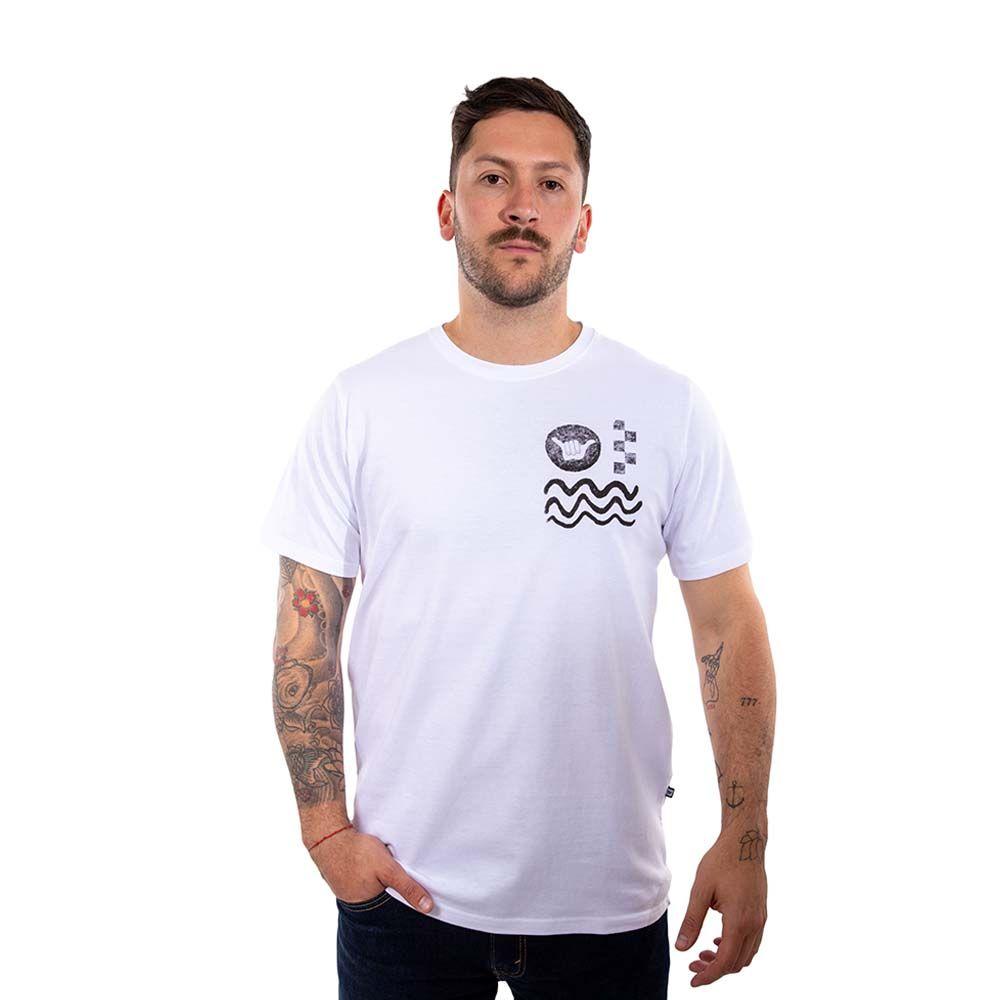 Polera Manga Corta Hombre Elements Blanco Hueso Hang Loose-0