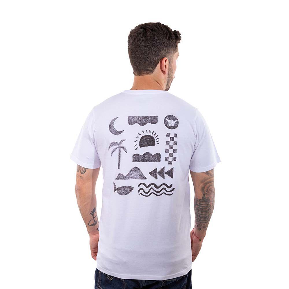Polera Manga Corta Hombre Elements Blanco Hueso Hang Loose-2