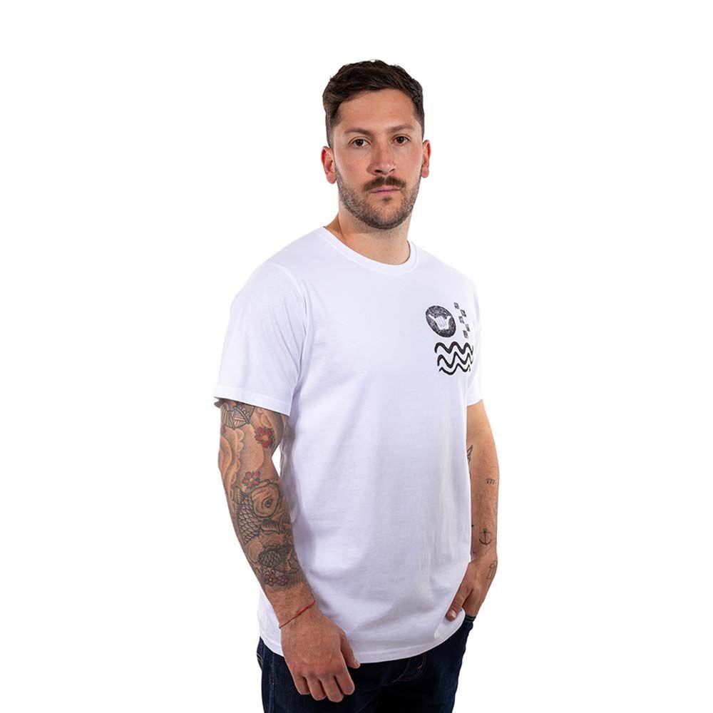 Polera Manga Corta Hombre Elements Blanco Hueso Hang Loose-3