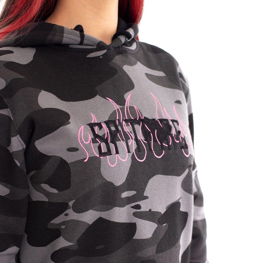 Polerón Hoodie Long Fit Mujer Unisex Spitfire Gris-2