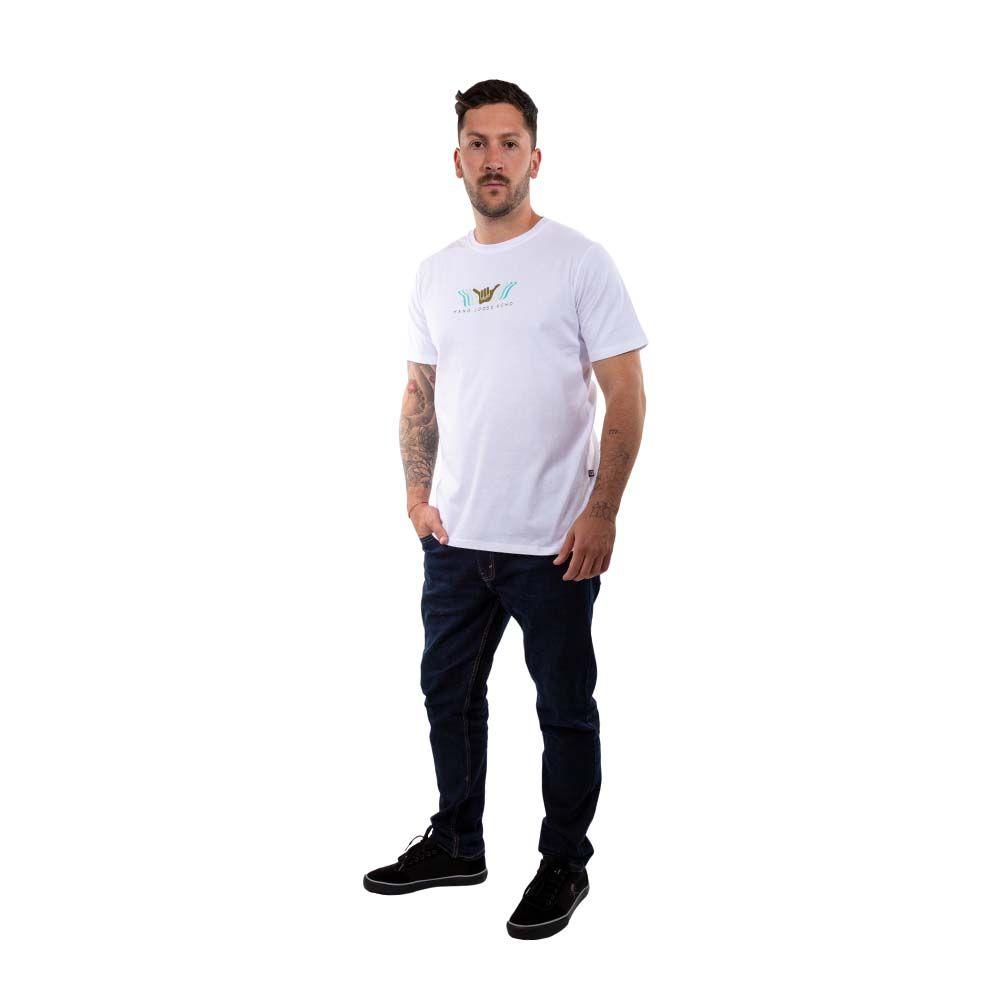 Polera Manga Corta Hombre Echo Blanco Hang Loose-5