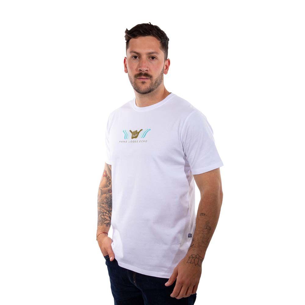 Polera Manga Corta Hombre Echo Blanco Hang Loose-4