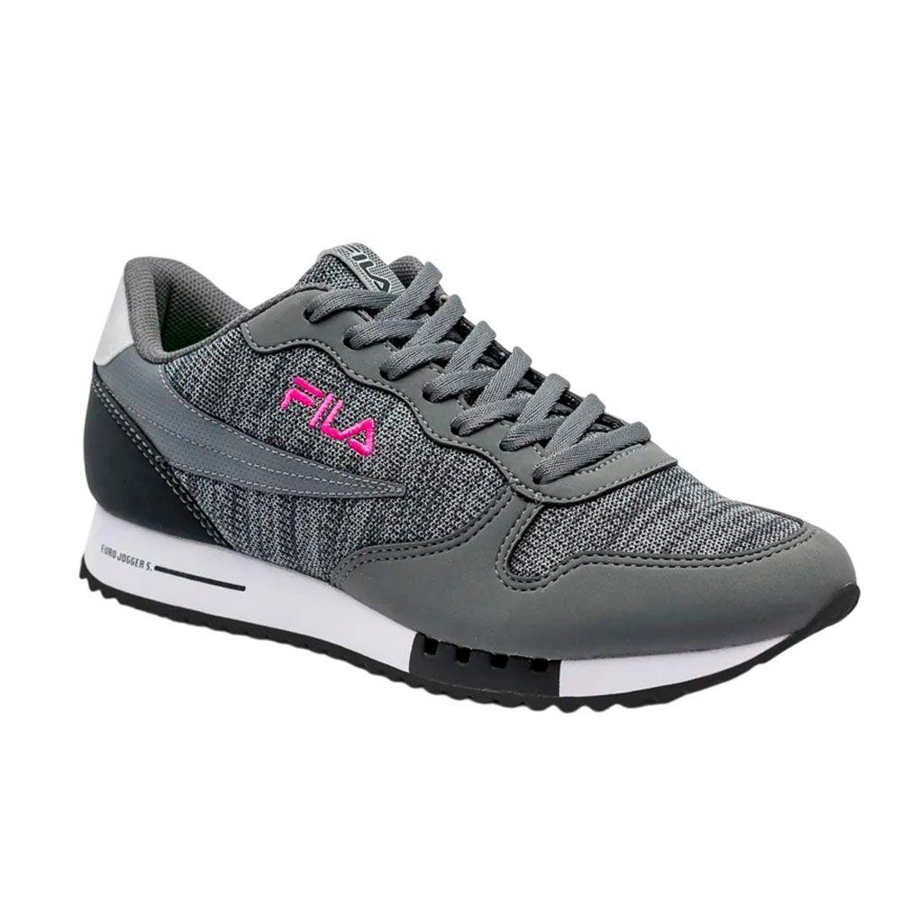 Zapatillas De Mujer Fila Euro Jogger Sport Gris-4