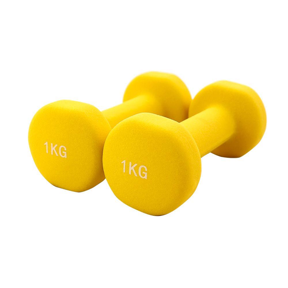 Par mancuerna neopreno jks 2x1kg amarillo-1