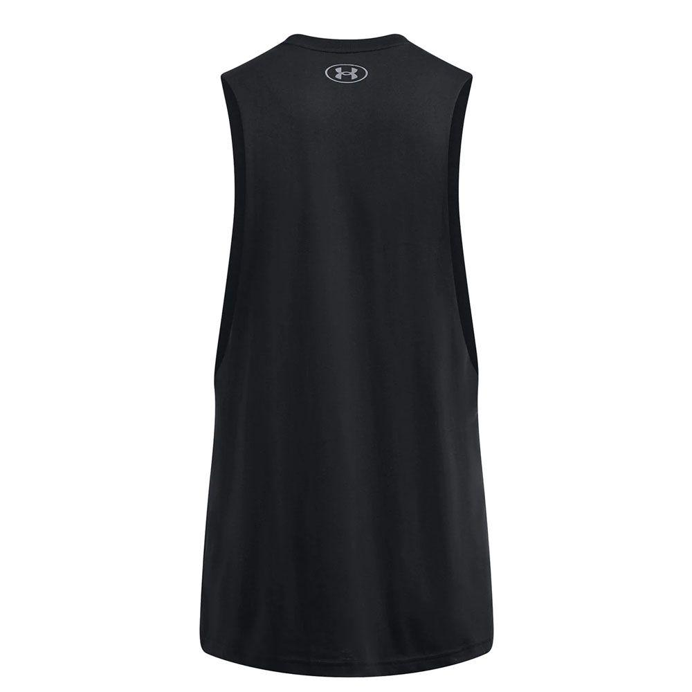 Polera Sin Manga Lifestyle Hombre Under Armour Negro-3