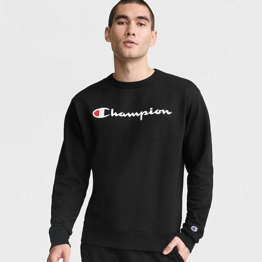 Poleron Hombre Champion Negro Crew-0