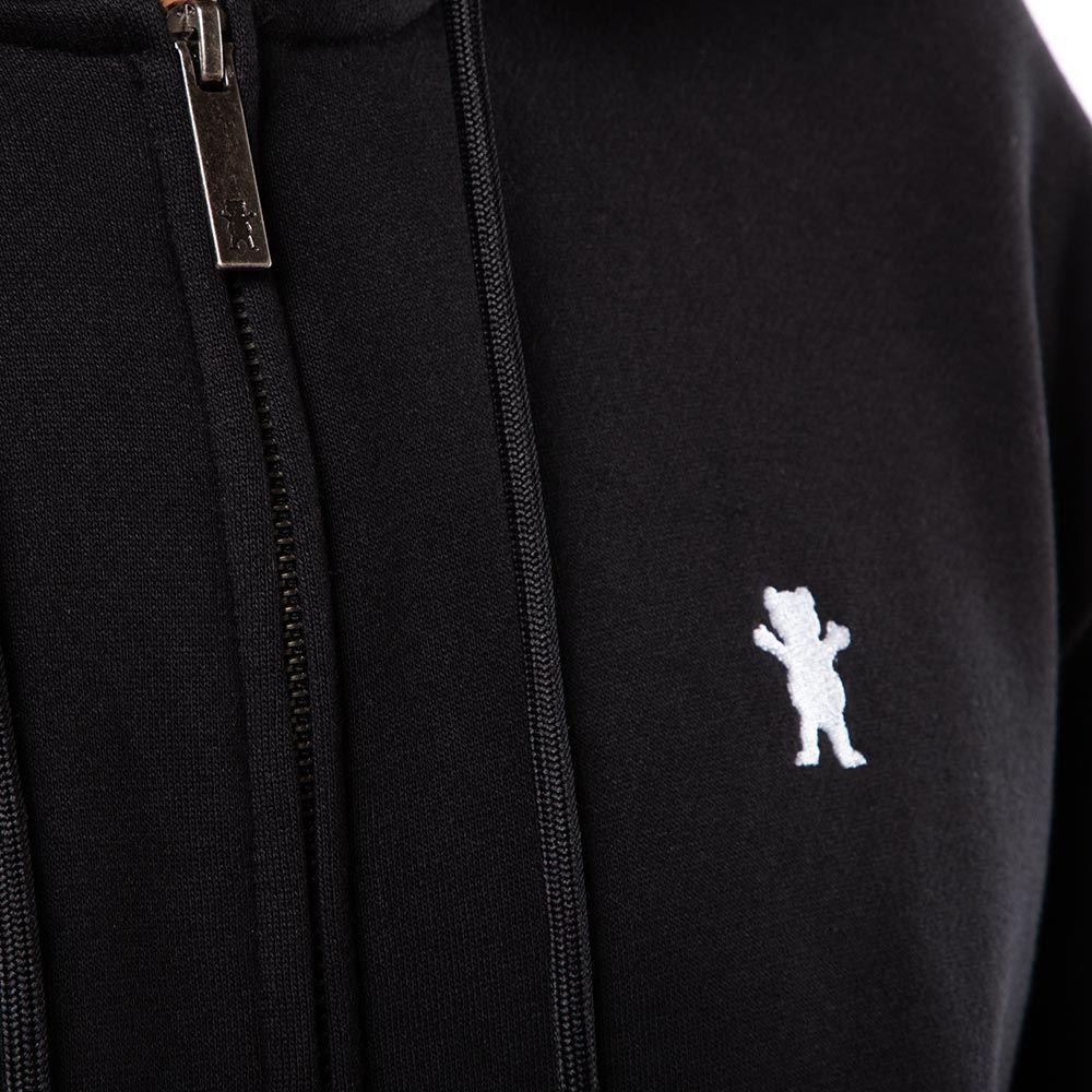 Polerón Full Zip Hombre Grizzly Griptape Embroidered OG Bear Negro-5