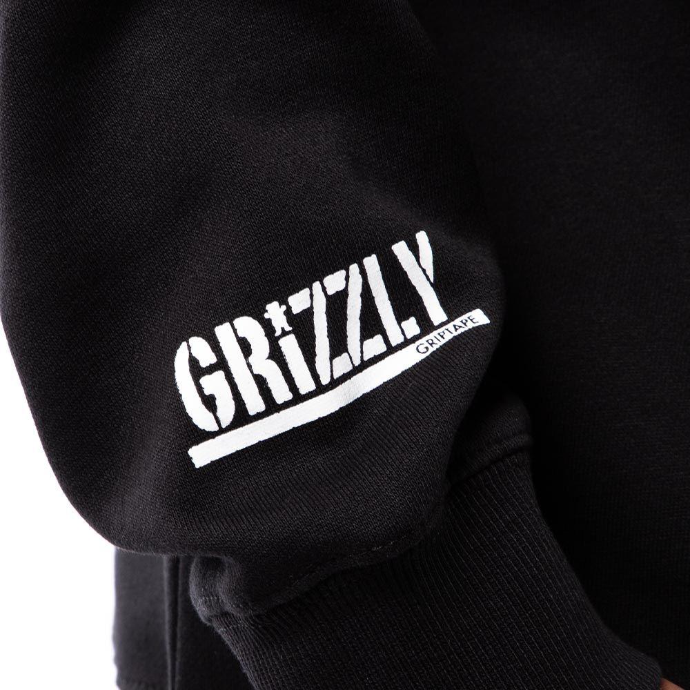Polerón Full Zip Hombre Grizzly Griptape Embroidered OG Bear Negro-6