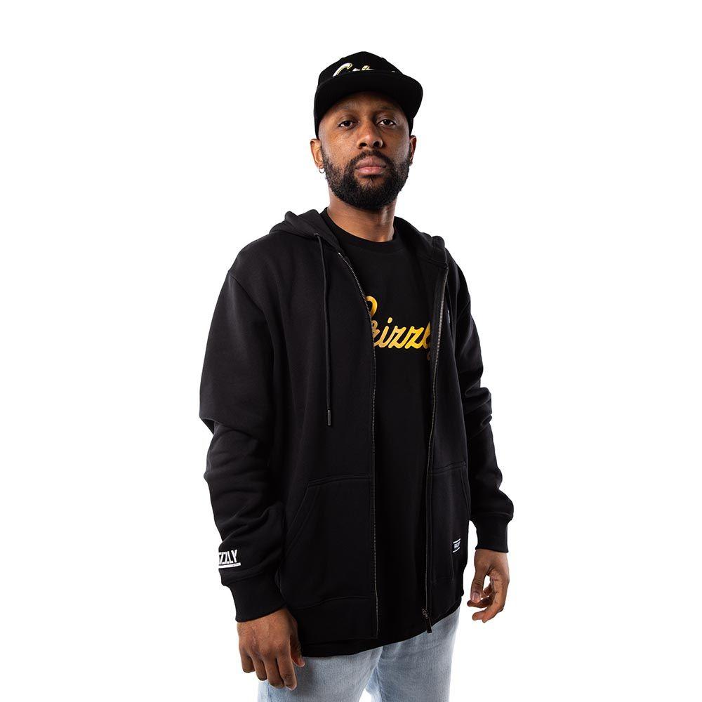Polerón Full Zip Hombre Grizzly Griptape Embroidered OG Bear Negro-7