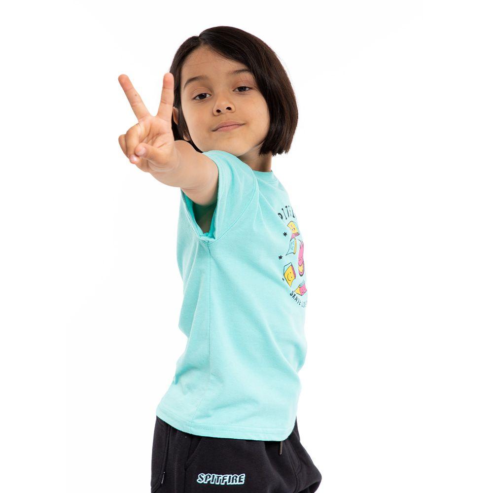 Polera Infantil Skate Like A Girl Turquesa Spitfire-1