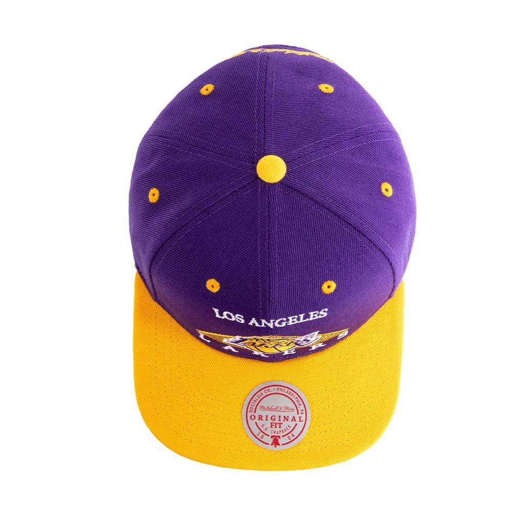 Gorro Snapback Nba Los Angeles Lakers Morado Mitchell And Ness-3
