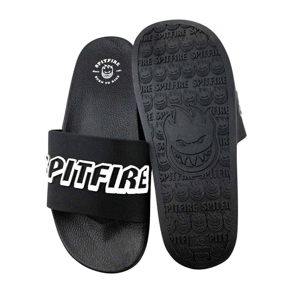 Sandalias Hombre Slip On Negro Blanco Spitfire-2