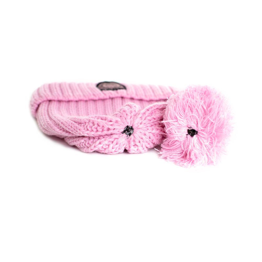 Gorro beanie de lana pompom pink rose Spitfire-2