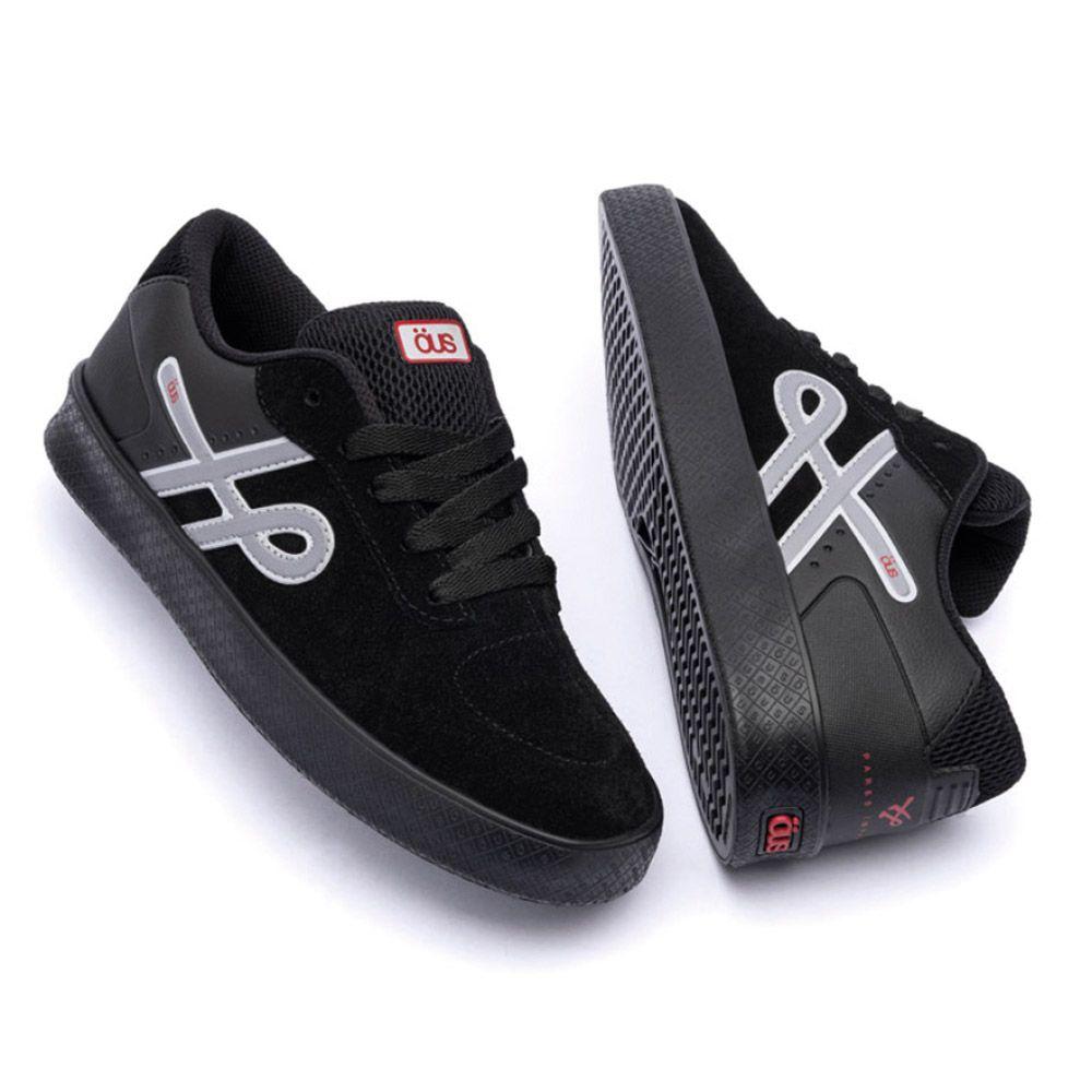 Zapatilla OUS Emergente Preto Cinza Esc Silver Essencial-3
