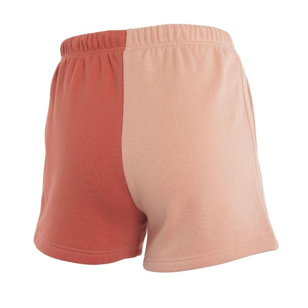 Short Mujer Split Naranja Coral Deportivo-1
