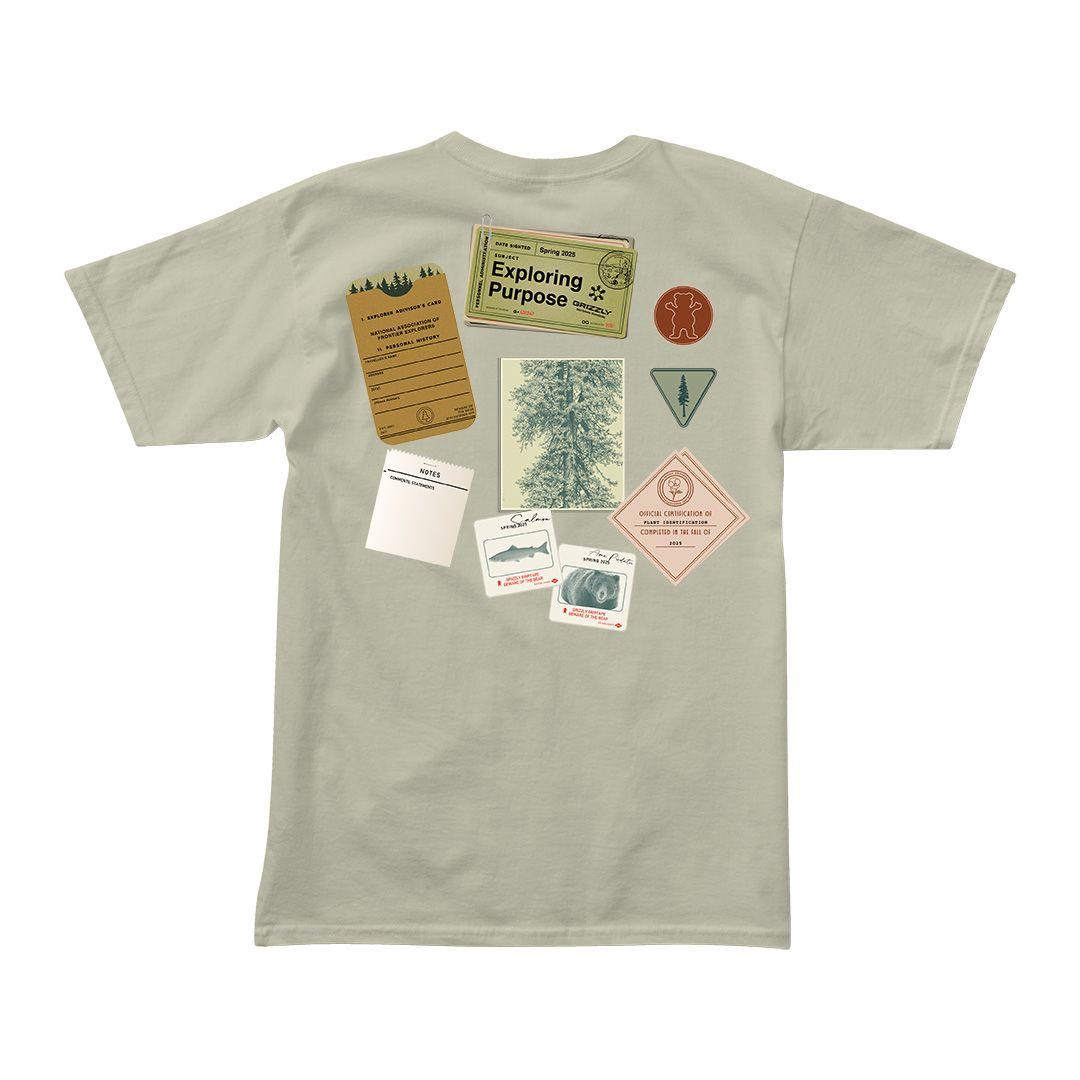 Polera Hombre Grizzly Griptape Bulletin Board Beige-1