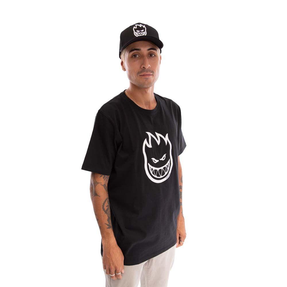 Polera Hombre Spitfire Oversized Bighead Negra Manga Corta-2