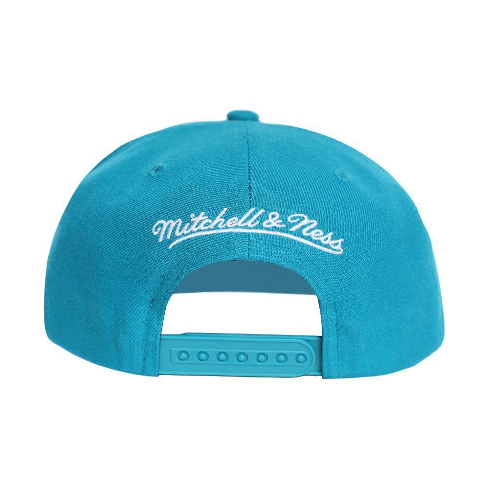 Gorro Snapback Detroit Pistons Visera Plana Turquesa Mitchell and Ness-1