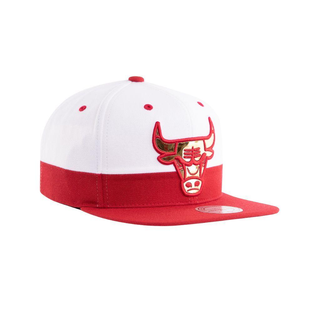 Gorro Chicago Bulls Gold Red Blanco Mitchell And Ness-1