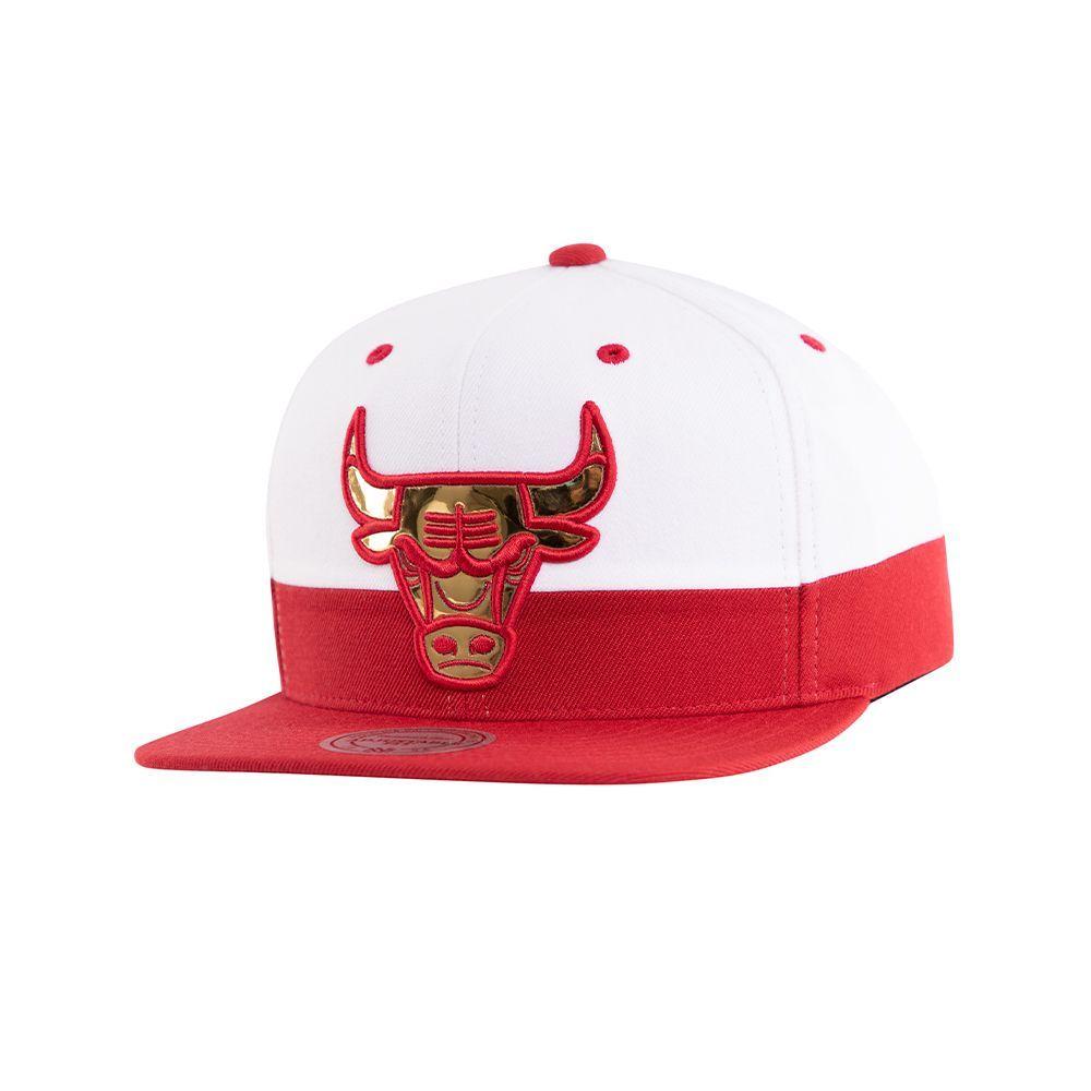 Gorro Chicago Bulls Gold Red Blanco Mitchell And Ness-2