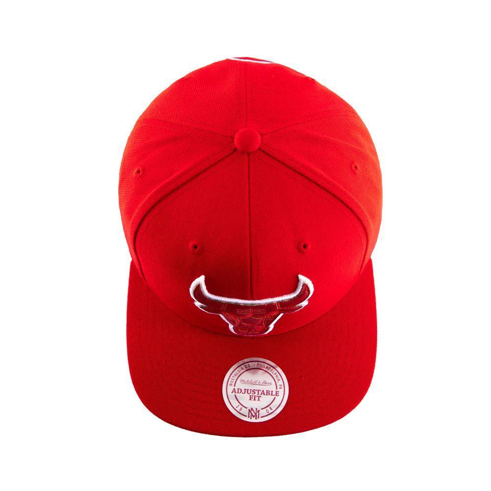 Gorro Chicago Bulls Parche Toro Rojo Mitchell And Ness-4