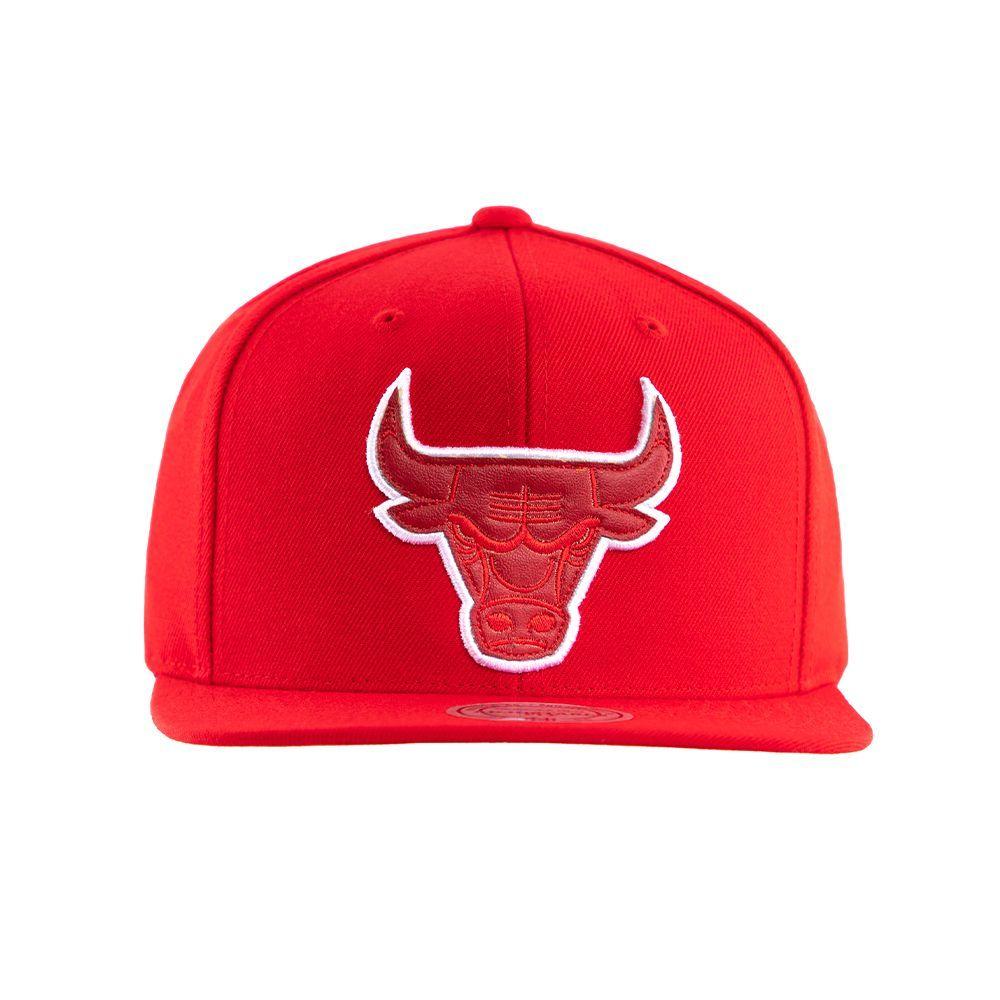 Gorro Chicago Bulls Parche Toro Rojo Mitchell And Ness-0