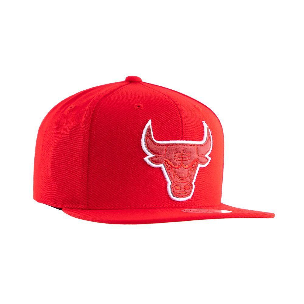 Gorro Chicago Bulls Parche Toro Rojo Mitchell And Ness-1
