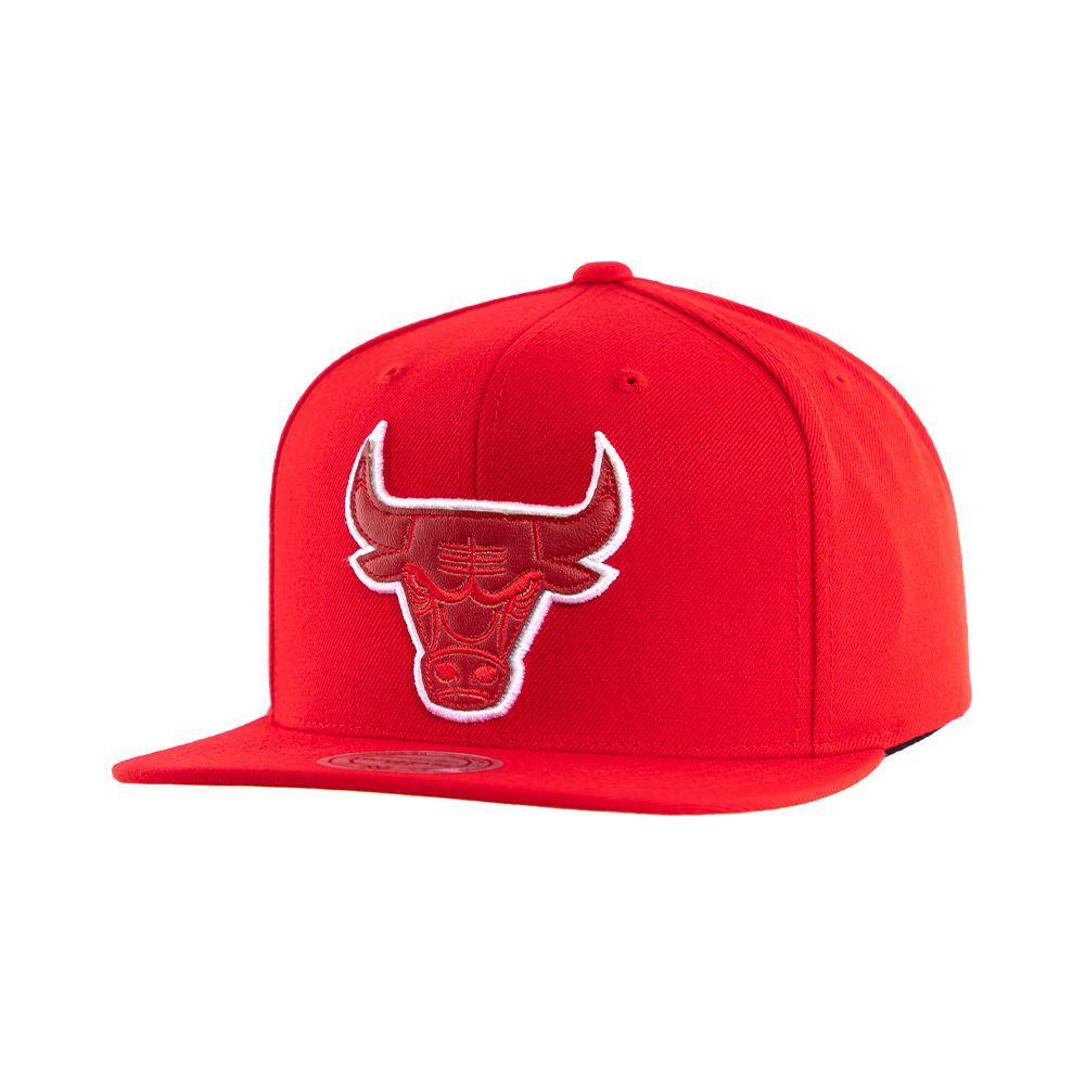 Gorro Chicago Bulls Parche Toro Rojo Mitchell And Ness-3