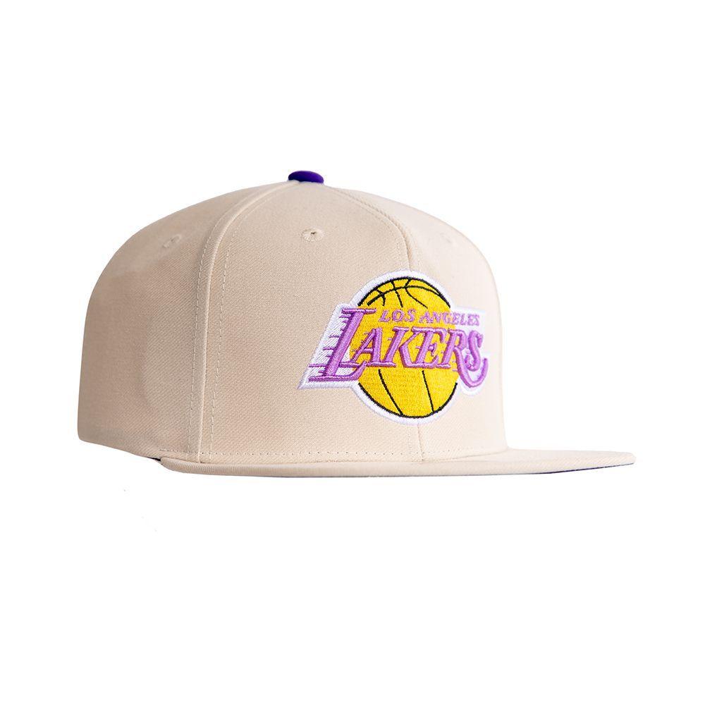 Gorro Angeles Lakers Visera Beige Mitchell and Ness-1